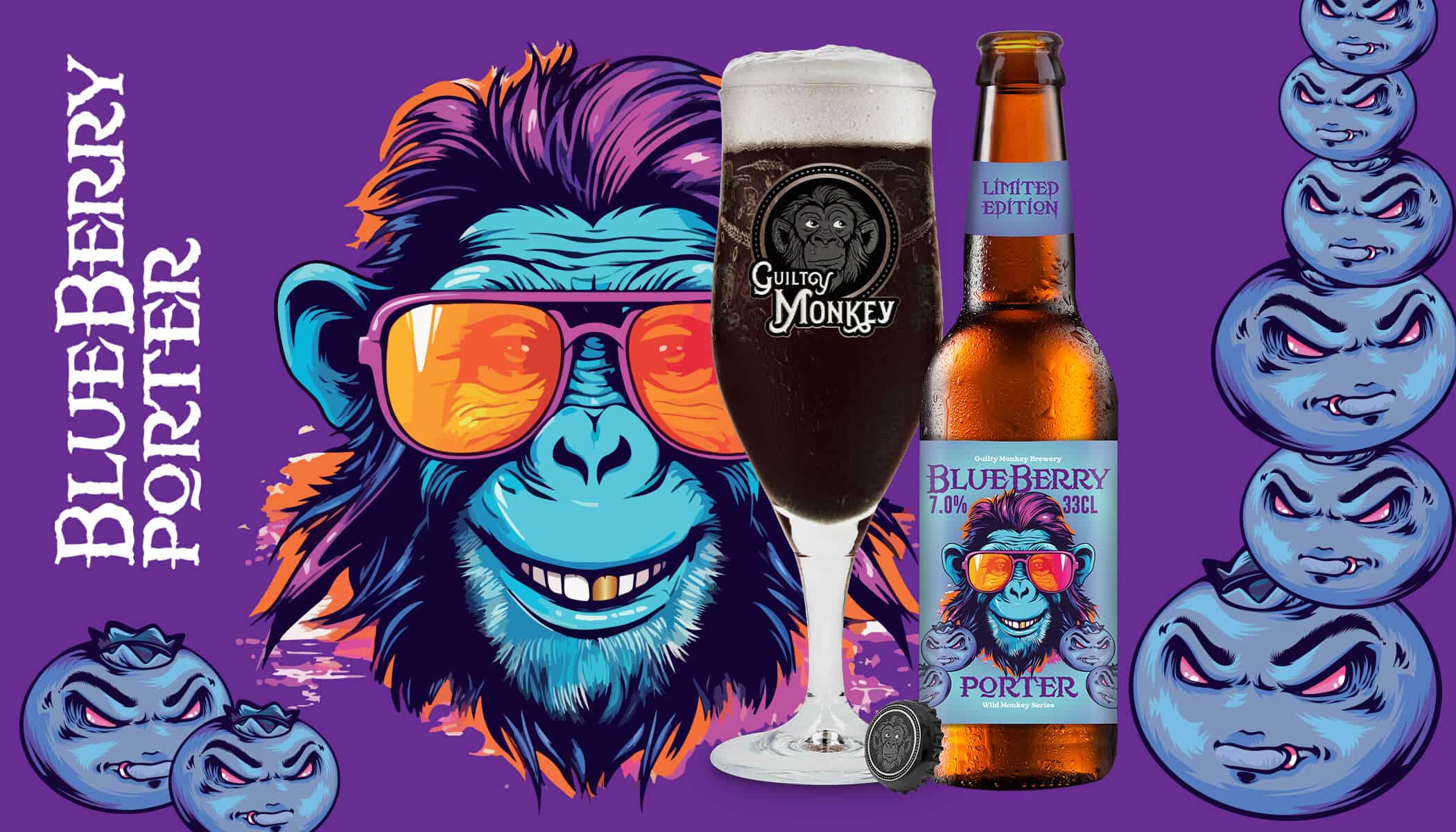 Duik in een wereld van diepe smaken met onze verrukkelijke Blueberry Porter!